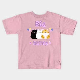 Big Sister and 3 cute cats Kids T-Shirt